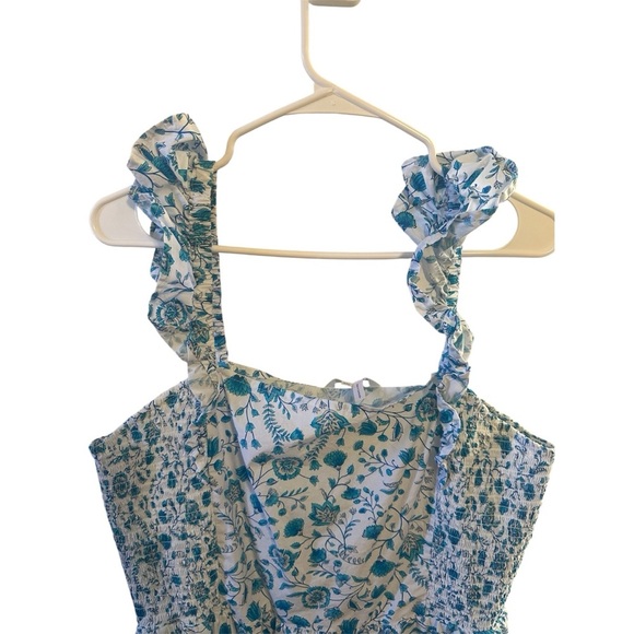 Draper James Blue and White Floral Maxi Dress - Picture 5 of 8